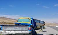 ۳ کشته و ده مصدوم در تصادف اتوبوس مسافربری و نیسان در محور مهاباد ارومیه 